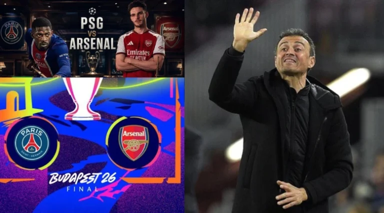 Pemain PSG dan Arsenal bersiap menghadapi final Liga Champions UEFA 2026 di Puskas Arena Budapest