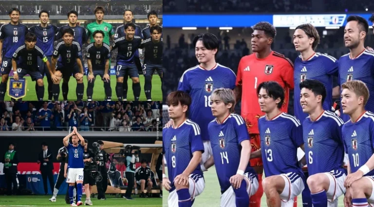 Pemain Jepang merayakan gol kemenangan 1-0 atas Islandia pada laga Kirin Challenge Cup 2026 di Tokyo setelah insiden aturan substitusi 10 detik FIFA.