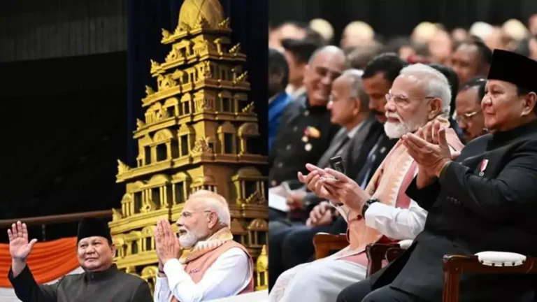 Presiden Prabowo Subianto menganugerahkan Bintang Adipurna kepada Perdana Menteri India Narendra Modi di JICC Jakarta.