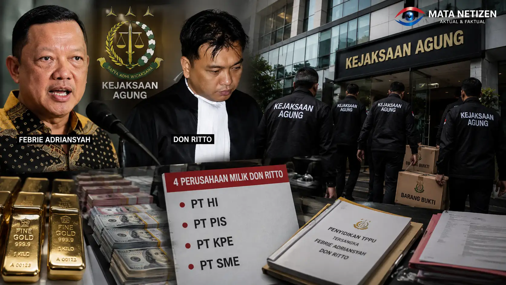 Kejagung Geledah 4 Perusahaan Don Ritto dalam Kasus TPPU Febrie Adriansyah